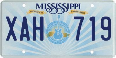 MS license plate XAH719