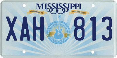 MS license plate XAH813