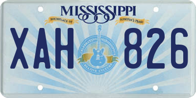 MS license plate XAH826