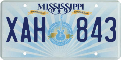 MS license plate XAH843