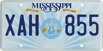 MS license plate XAH855
