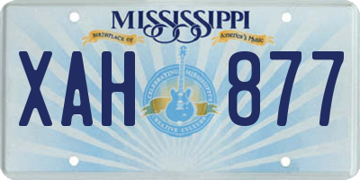 MS license plate XAH877