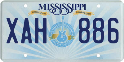 MS license plate XAH886