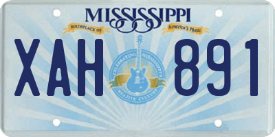 MS license plate XAH891