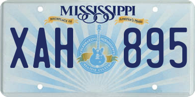 MS license plate XAH895