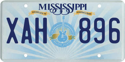 MS license plate XAH896