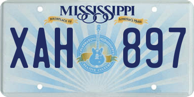 MS license plate XAH897