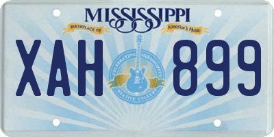 MS license plate XAH899