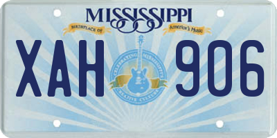 MS license plate XAH906