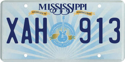 MS license plate XAH913