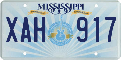 MS license plate XAH917