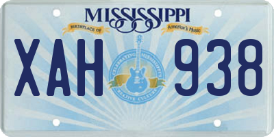MS license plate XAH938