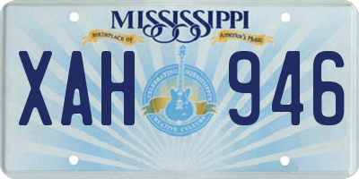 MS license plate XAH946