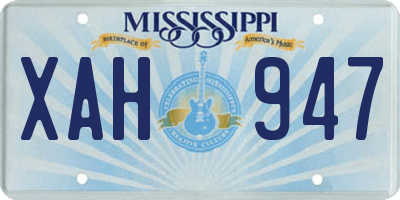 MS license plate XAH947