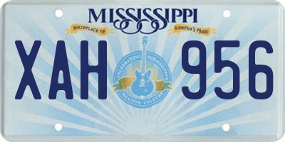 MS license plate XAH956