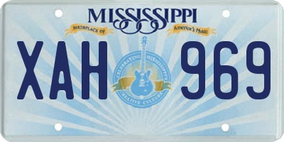 MS license plate XAH969