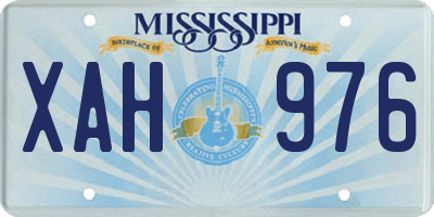 MS license plate XAH976