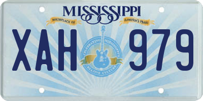 MS license plate XAH979