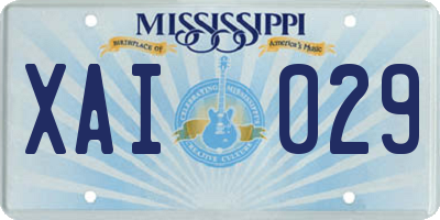 MS license plate XAI029