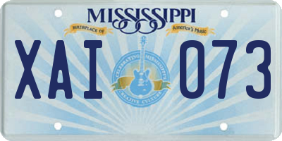 MS license plate XAI073