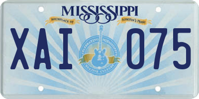 MS license plate XAI075