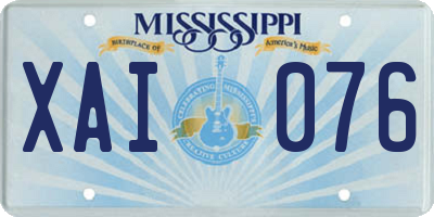 MS license plate XAI076