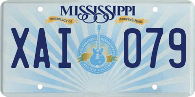 MS license plate XAI079