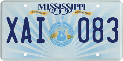 MS license plate XAI083