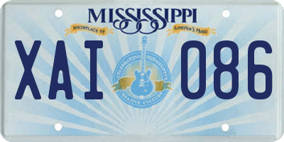 MS license plate XAI086