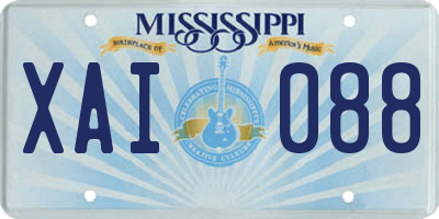 MS license plate XAI088