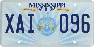 MS license plate XAI096