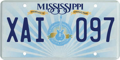 MS license plate XAI097