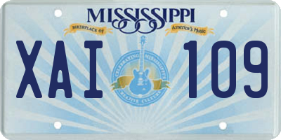 MS license plate XAI109