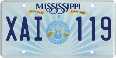 MS license plate XAI119