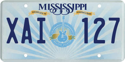 MS license plate XAI127