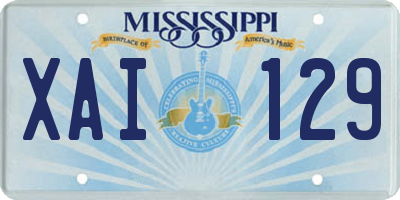 MS license plate XAI129
