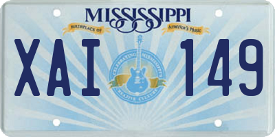 MS license plate XAI149
