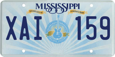 MS license plate XAI159