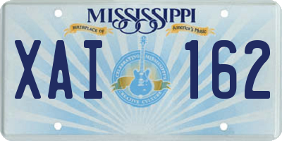 MS license plate XAI162