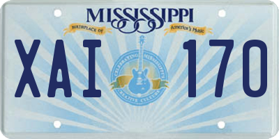 MS license plate XAI170