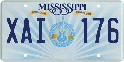 MS license plate XAI176