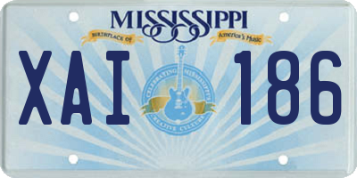 MS license plate XAI186