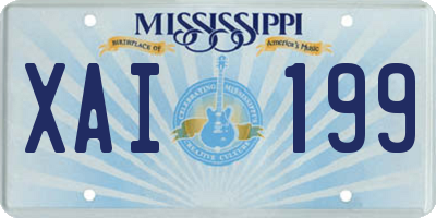MS license plate XAI199