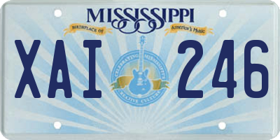 MS license plate XAI246
