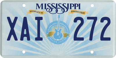 MS license plate XAI272