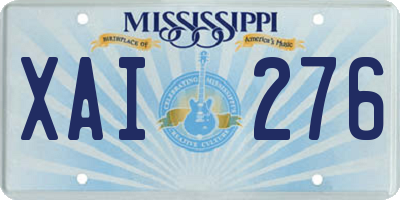 MS license plate XAI276
