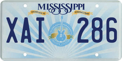 MS license plate XAI286