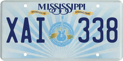 MS license plate XAI338