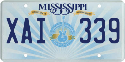 MS license plate XAI339