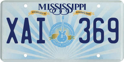 MS license plate XAI369